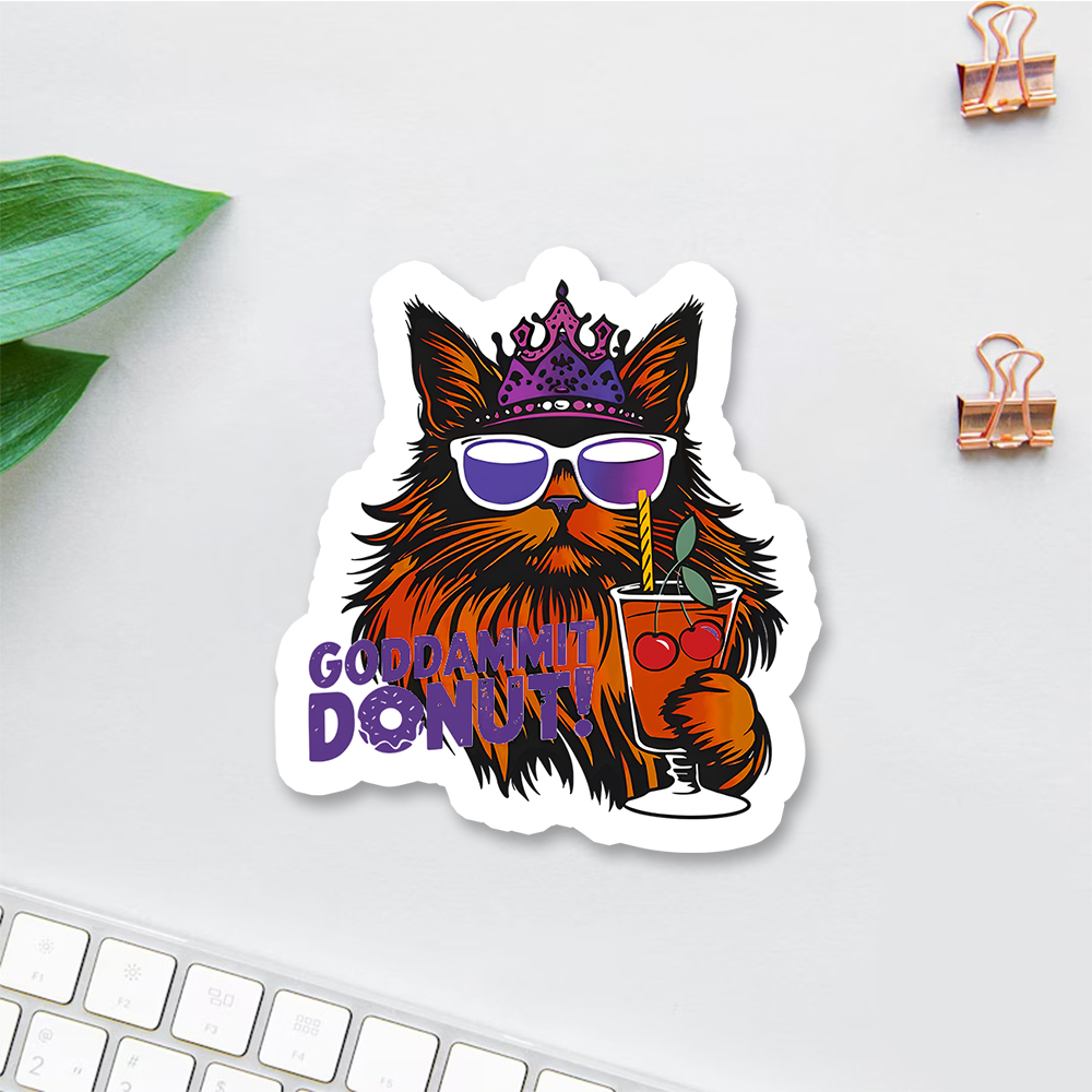 Pagewings Goddammit Donut Sticker