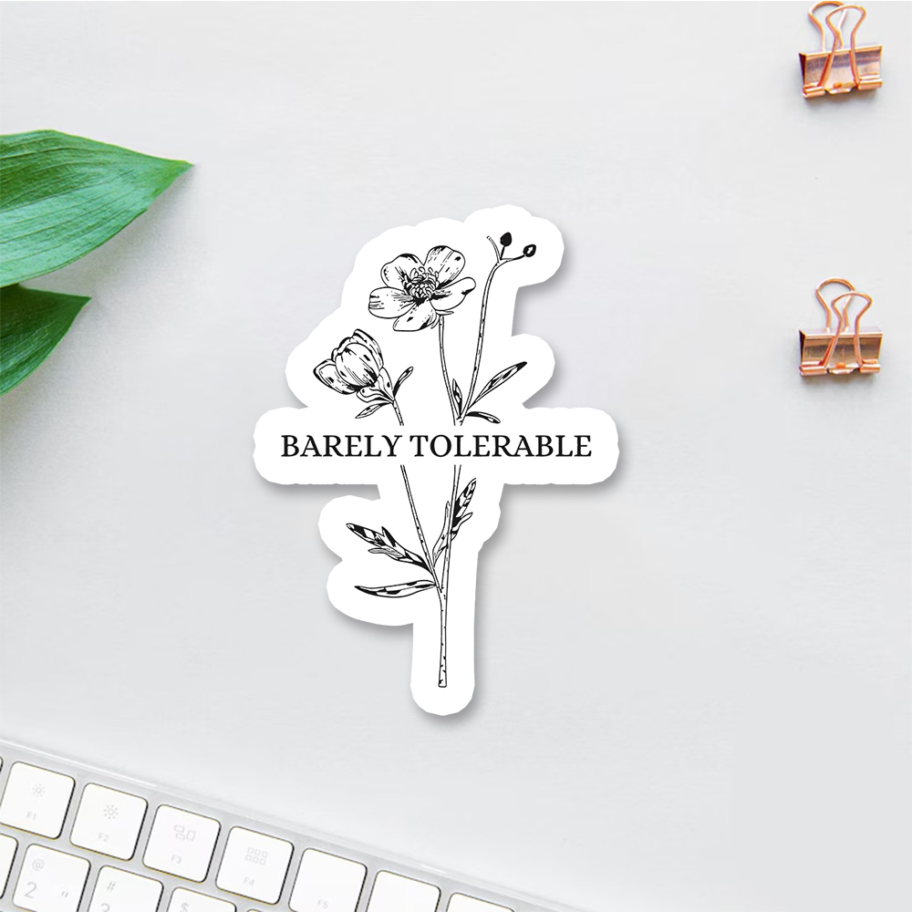 Pagewings Barely Tolerable Sticker