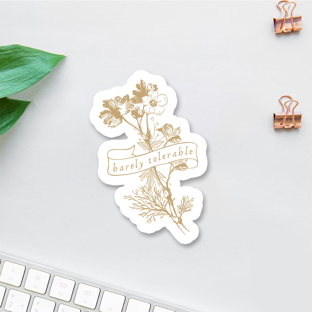 Pagewings Barely Tolerable Sticker