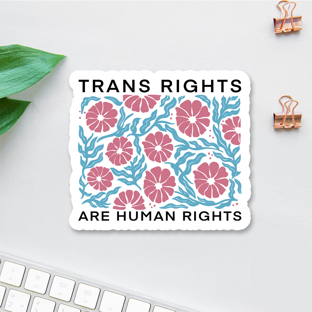 Pagewings Trans Rights Are Human Rights Sticker