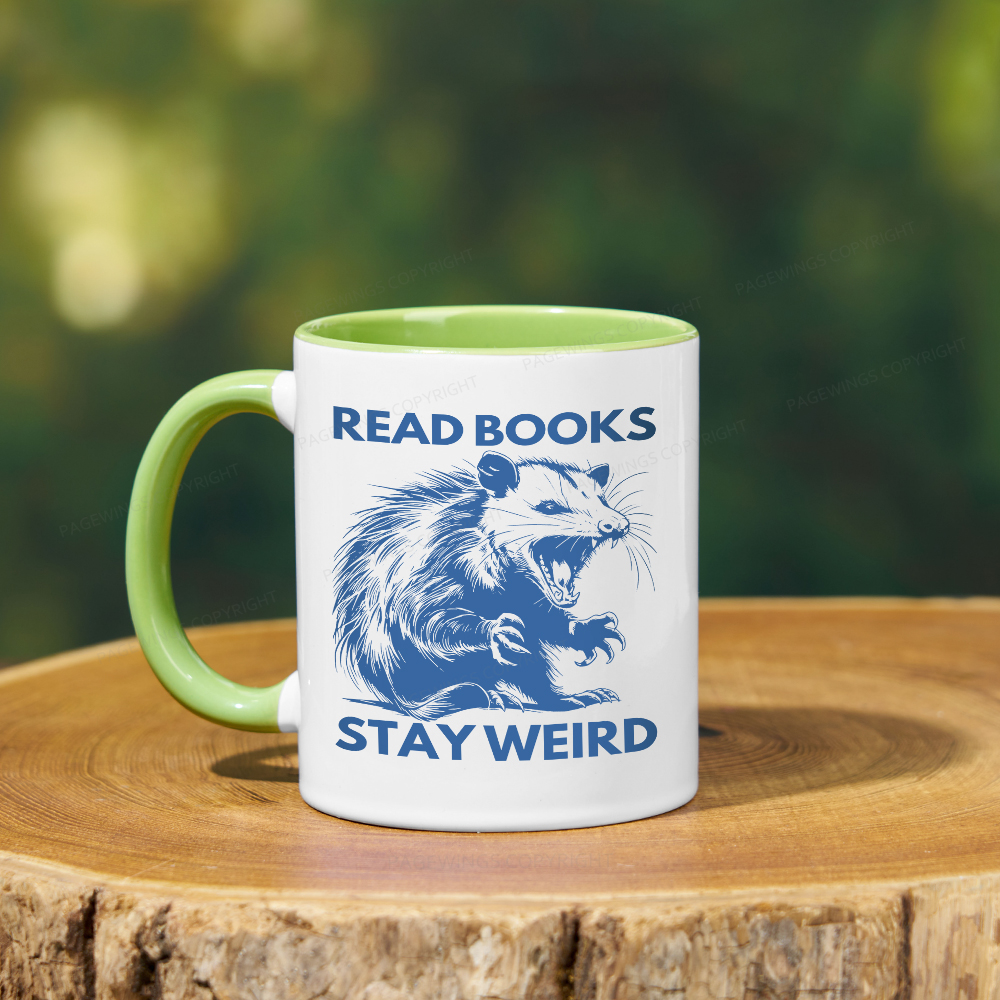 Pagewings Read Books Stay Weird Mug