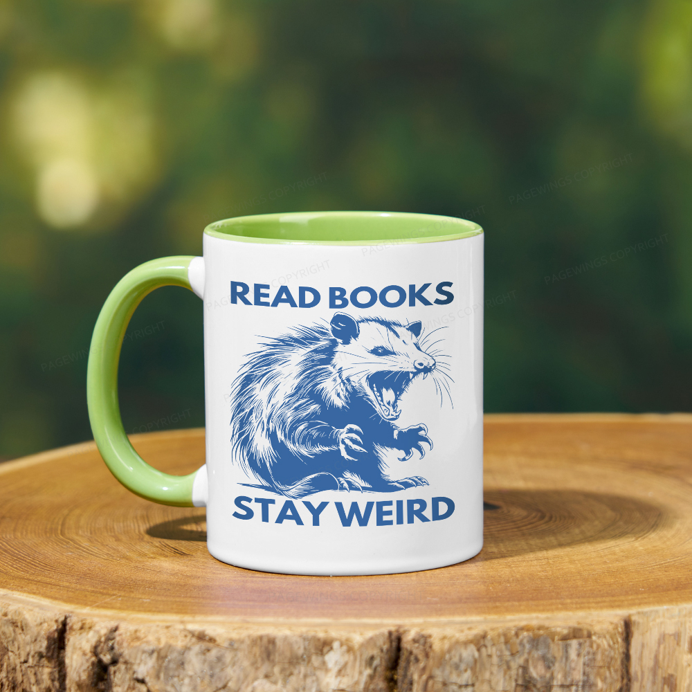 Pagewings Read Books Stay Weird Mug