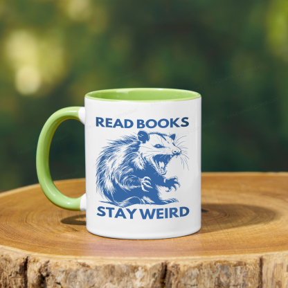 Pagewings Read Books Stay Weird Mug