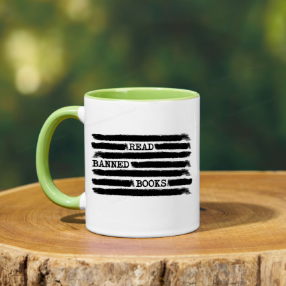Pagewings Read Banned Books Bookworm Librarian Mug