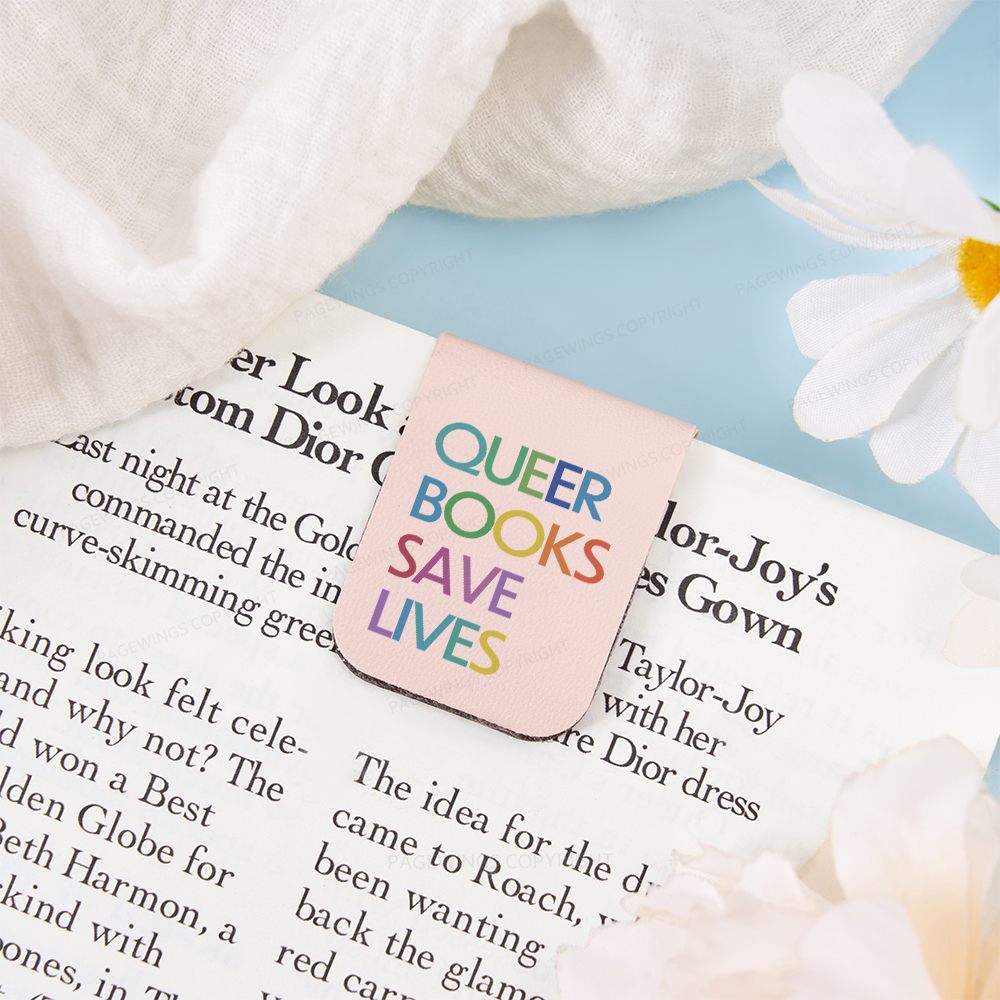 Pagewings Queer Books Save Lives Magnetic Bookmark