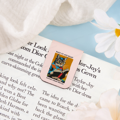 Pagewings Cat Reading Poster Magnetic Bookmark