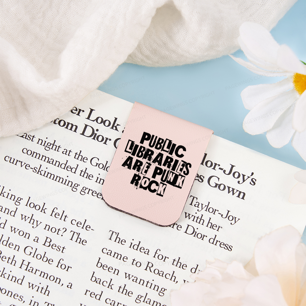 Pagewings Public Libraries Are Punk Rock Magnetic Bookmark