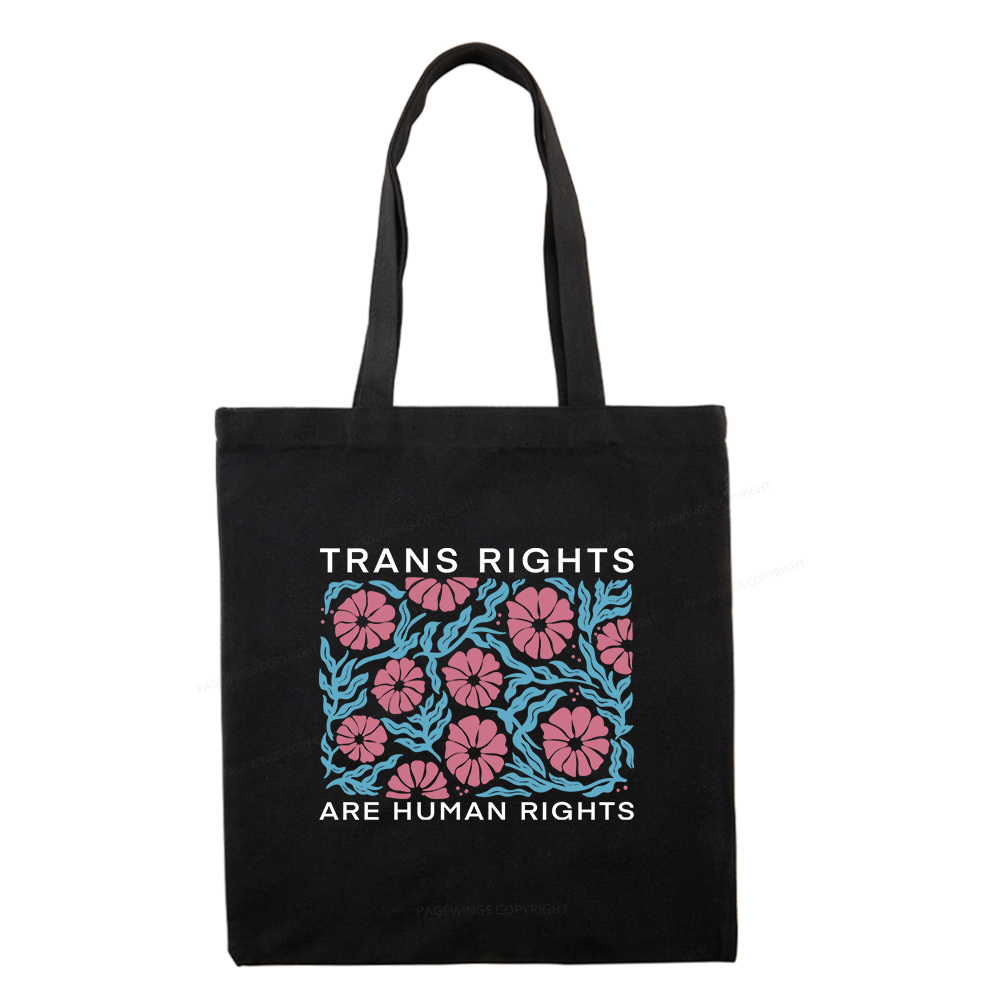 Pagewings Trans Rights Are Human Rights Tote Bag