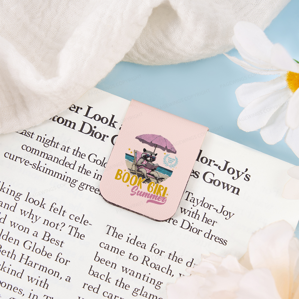 Pagewings Book Girl Summer Magnetic Bookmark