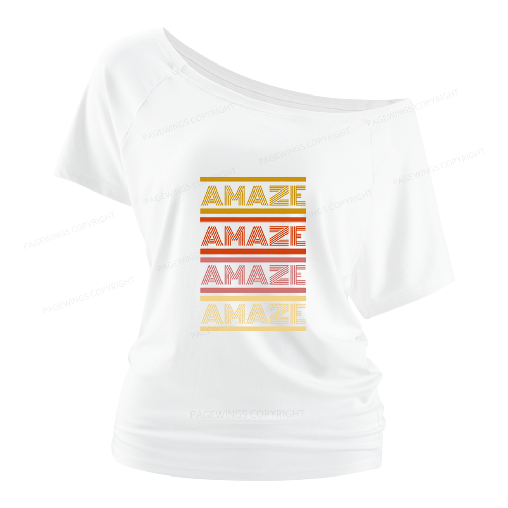 Pagewings Science Fiction Lover Women Off Shoulder T-shirts