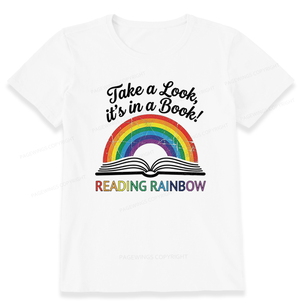 Pagewings Reading With Rainbow Unisex Classic T-shirt