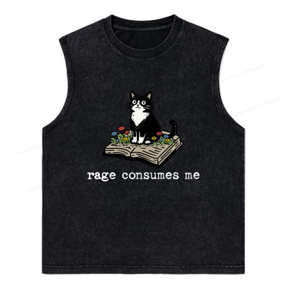 Pagewings Rage Consumes Me Unisex Washed Tank Top