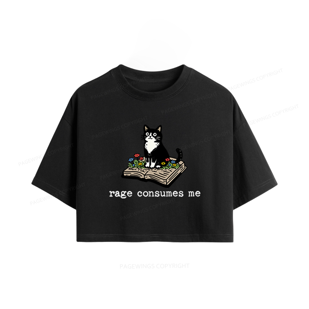 Pagewings Rage Consumes Me Women Crop Tops