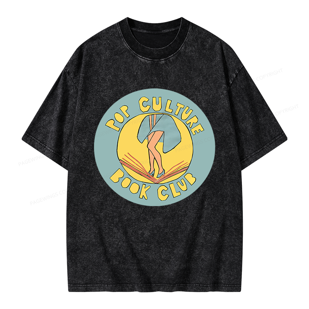 Pagewings Pop Culture Book Club Unisex Washed T-shirt