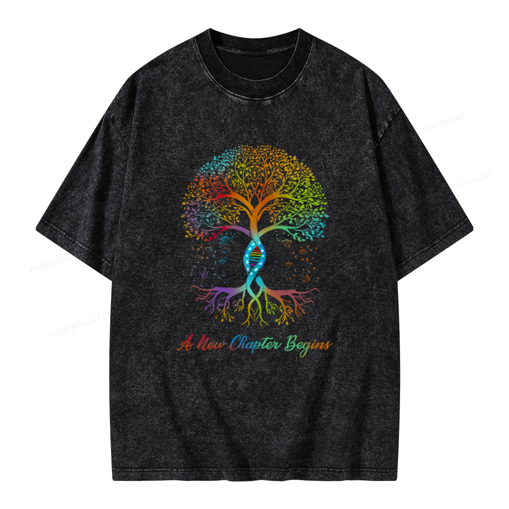 Pagewings A New Chapter Begins Unisex Washed T-shirt