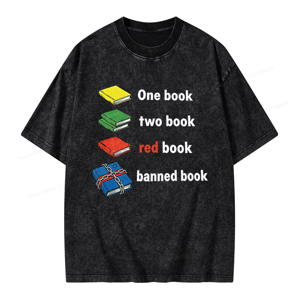 Pagewings Banned Book Unisex Washed T-shirt