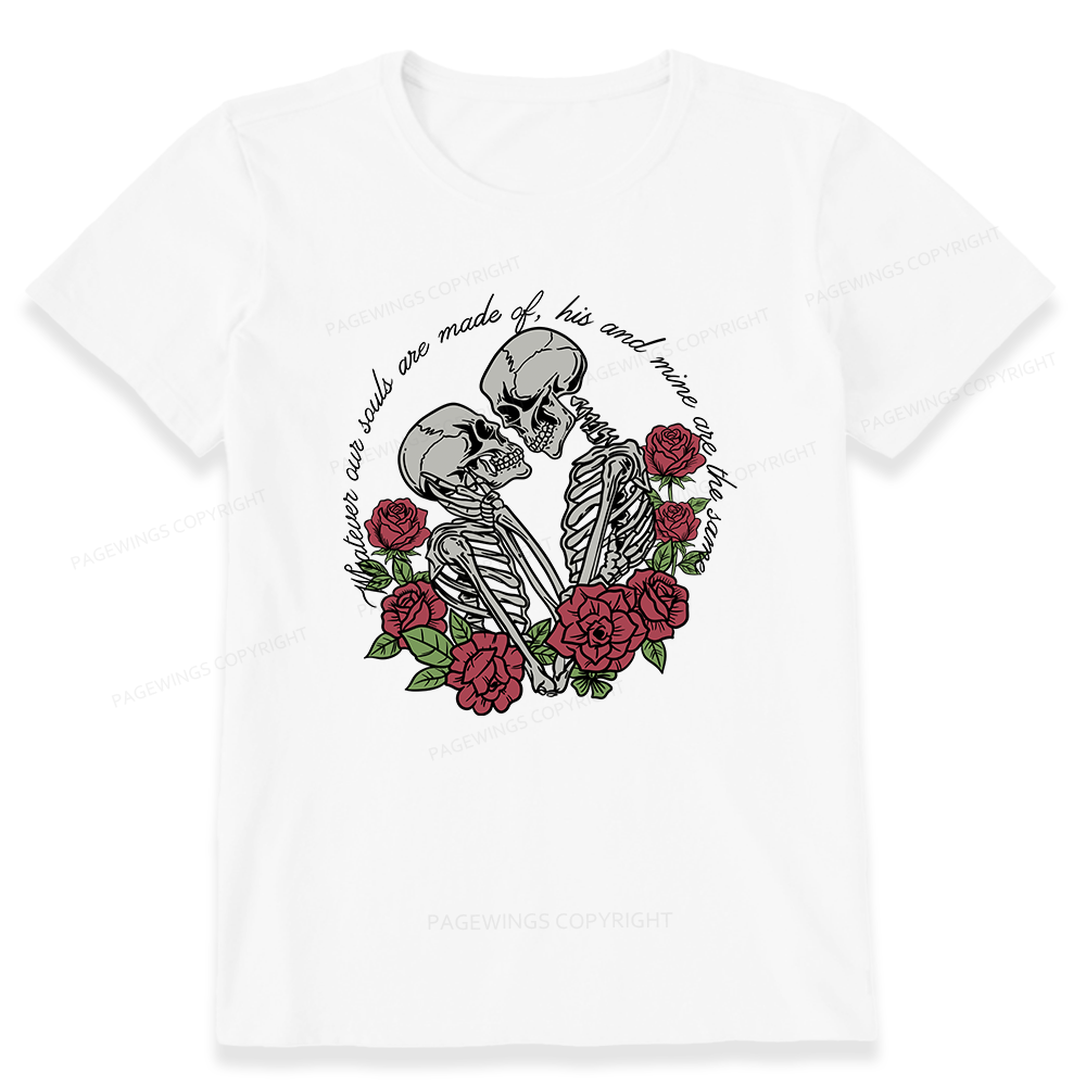 Pagewings Gothic Romance Skeleton Lovers Unisex Classic T-shirt