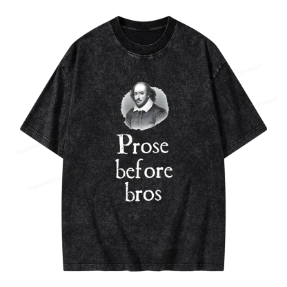 Pagewings Prose Before Bros Unisex Washed T-shirt