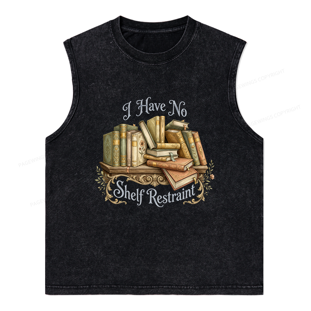Pagewings I Have No Shelf Restraint Unisex Washed Tank Top