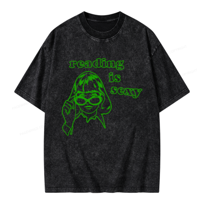 Pagewings Reading Is Sexy Unisex Washed T-shirt