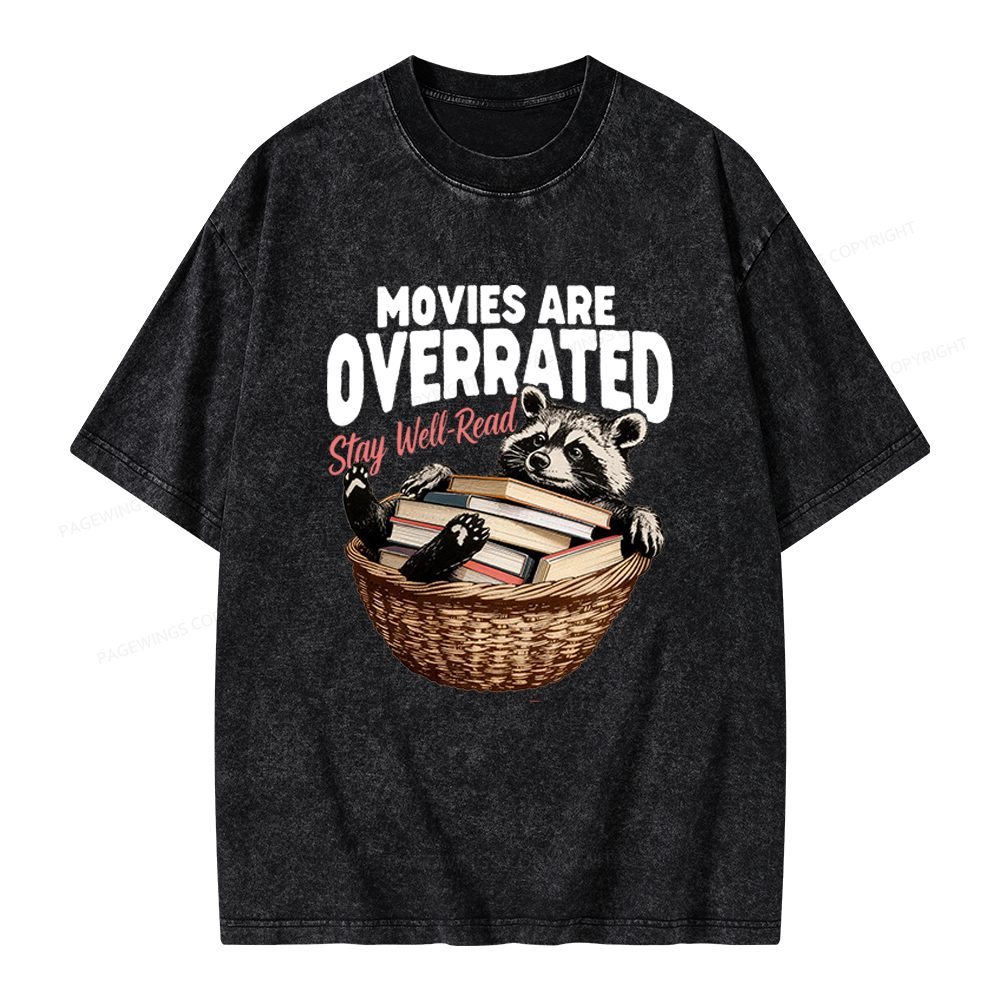 Pagewings Stay Well-Read Unisex Washed T-shirt
