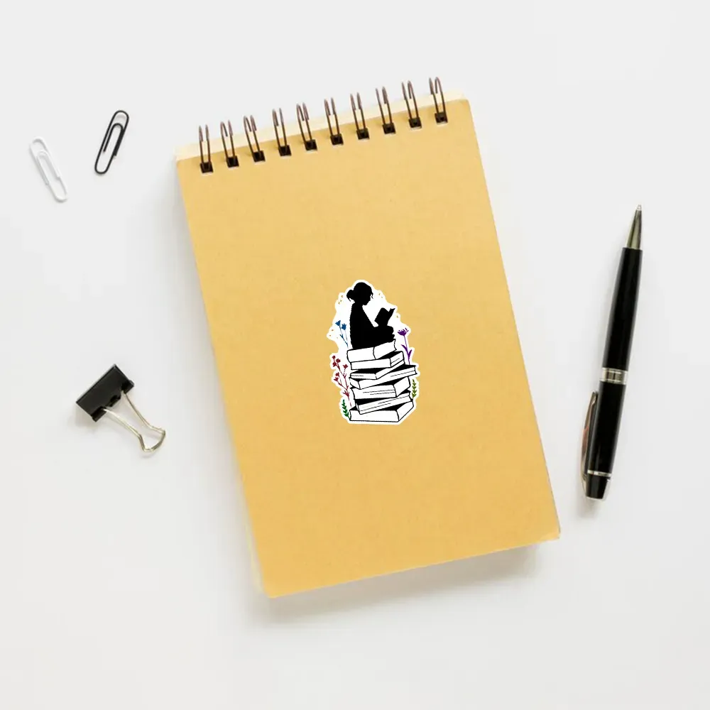 Pagewings Girl Reading Sticker