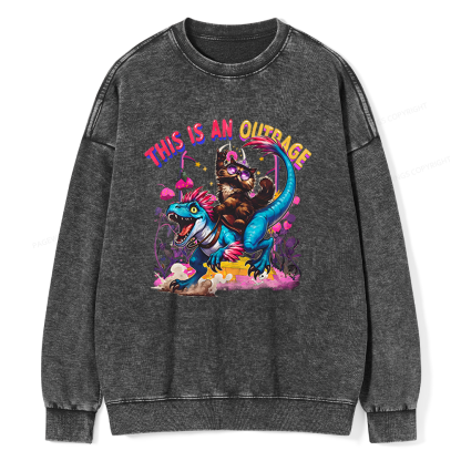 Pagewings This Is An Outrage Unisex Washed Sweatshirt