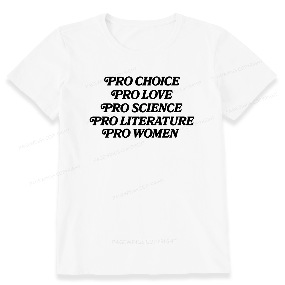 Pagewings Pro Choice Love Science Literature Unisex Classic T-shirt