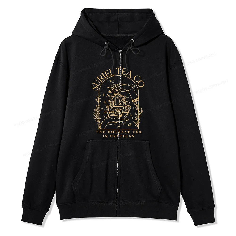Pagewings A Court Of Thorns And Roses Unisex Fleece Zip Up Hoodie
