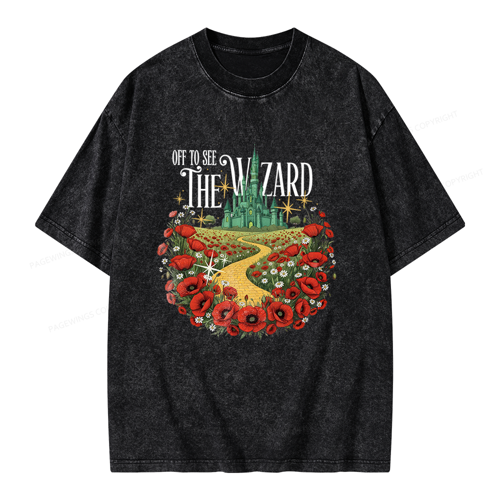 Pagewings Fantasy Books Lover Unisex Washed T-shirt