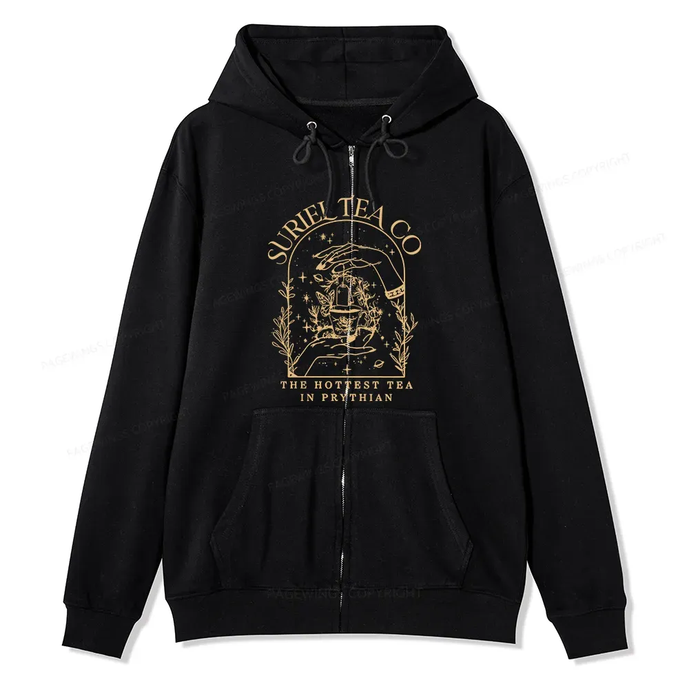 Pagewings A Court Of Thorns And Roses Unisex Fleece Zip Up Hoodie