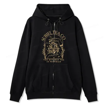 Pagewings A Court Of Thorns And Roses Unisex Fleece Zip Up Hoodie