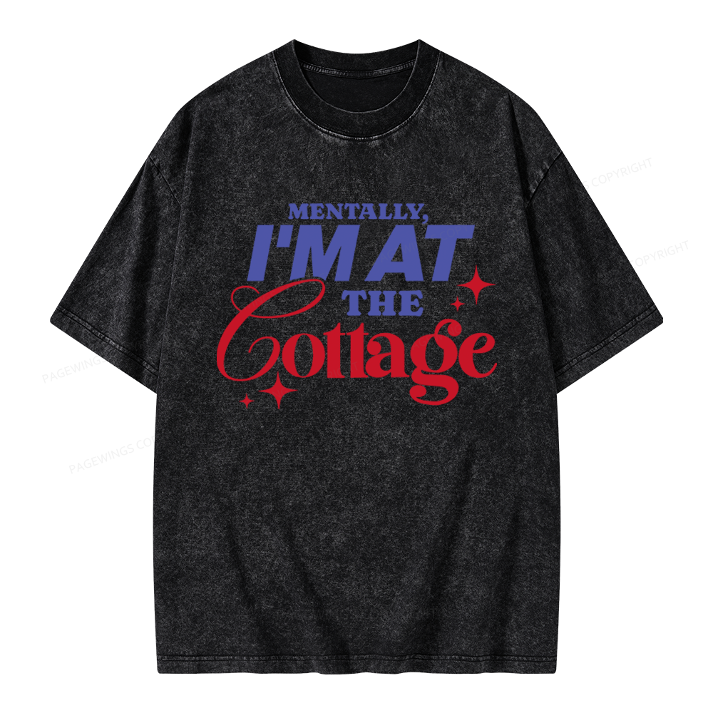 Pagewings I'm at the Cottage Unisex Washed T-shirt