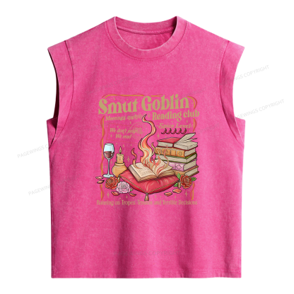 Pagewings Smut Goblin Dark Romance Women's Washed Tank Top