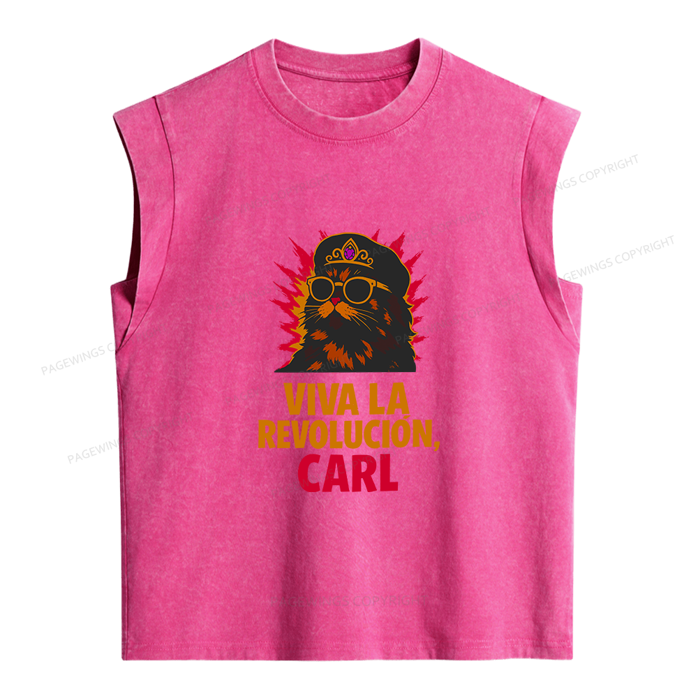 Pagewings Viva La Revolucion Women's Washed Tank Top