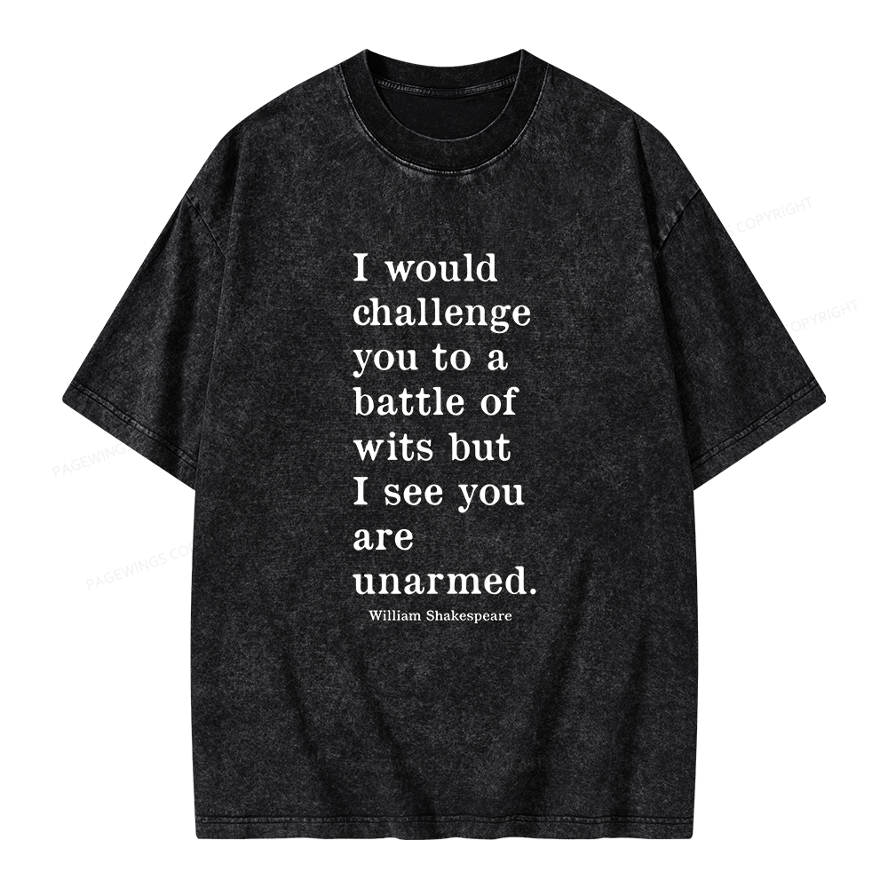 Pagewings Shakespeare Quote Unisex Washed T-shirt