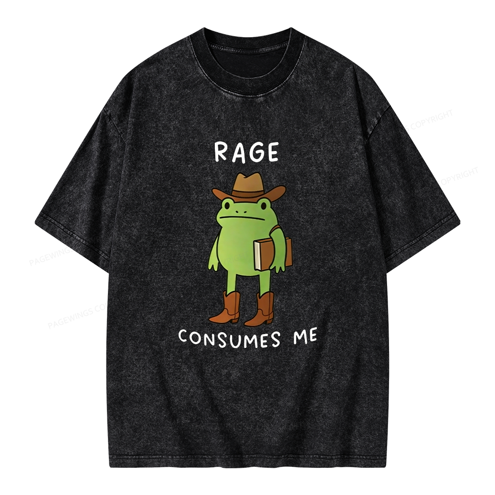 Pagewings Rage Consumes Me Unisex Washed T-shirt