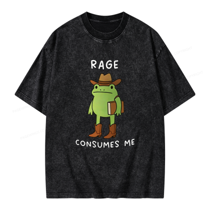 Pagewings Rage Consumes Me Unisex Washed T-shirt