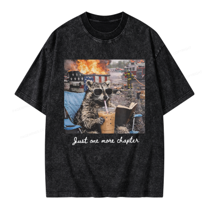 Pagewings Just One More Chapter Unisex Washed T-shirt