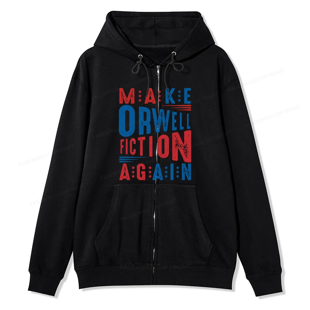 Pagewings 1984 Book Unisex Fleece Zip Up Hoodie