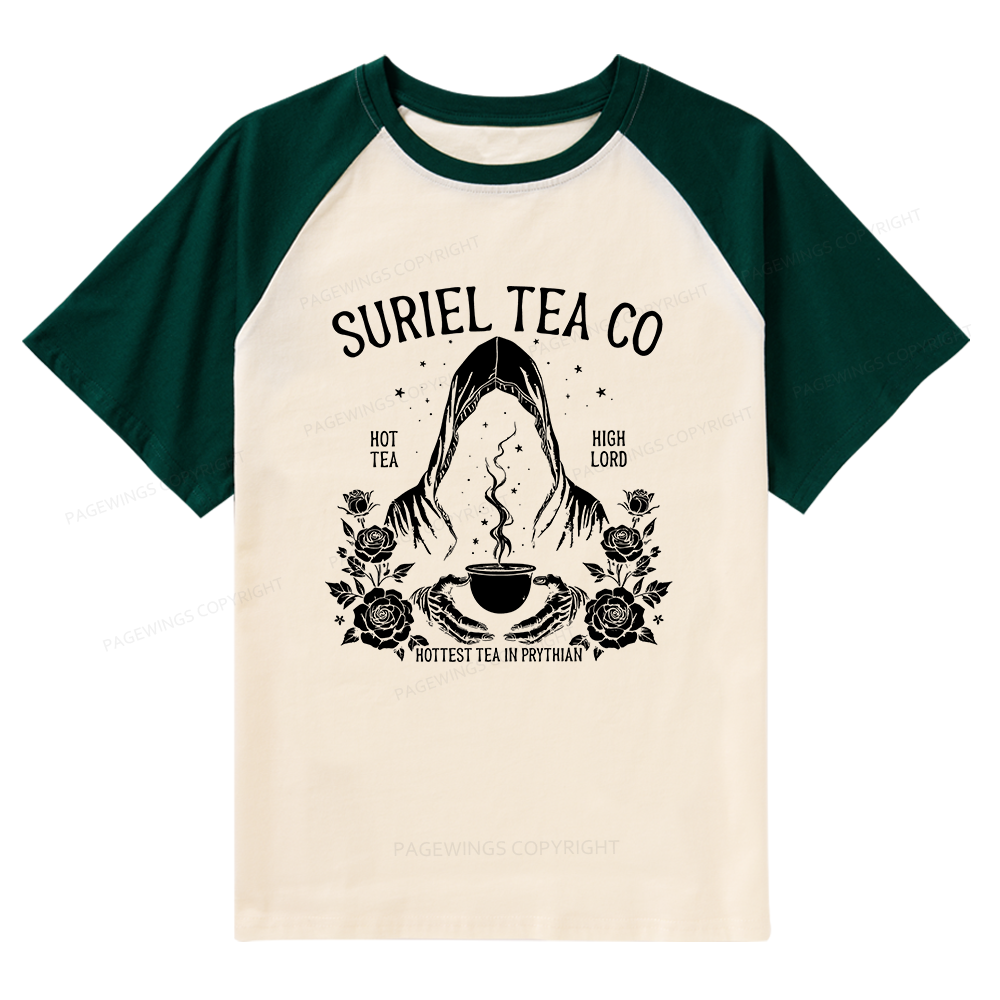 Pagewings Suriel Tea Co Raglan T-shirt
