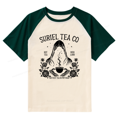 Pagewings Suriel Tea Co Raglan T-shirt