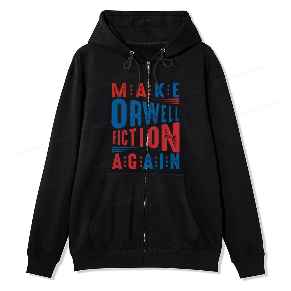 Pagewings 1984 Book Unisex Fleece Zip Up Hoodie