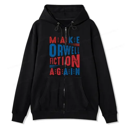 Pagewings 1984 Book Unisex Fleece Zip Up Hoodie