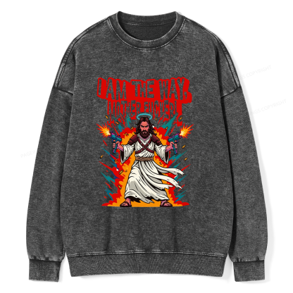 Pagewings I Am The Way Unisex Washed Sweatshirt