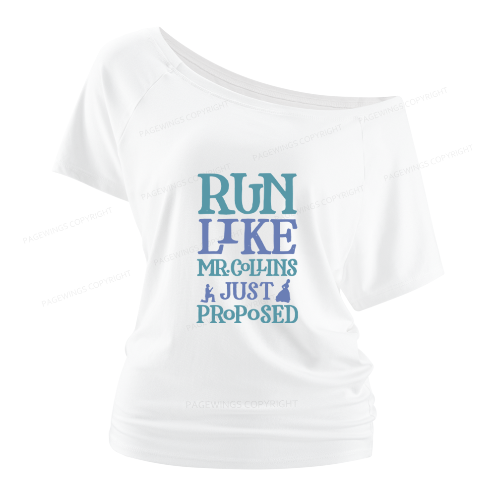 Pagewings Love Book Fan Women Off Shoulder T-shirts