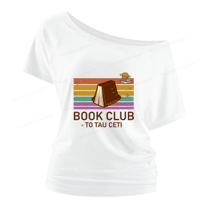 Pagewings Book Club To Star Women Off Shoulder T-shirts