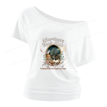 Pagewings After‑Hours Book Club Women Off Shoulder T-shirts