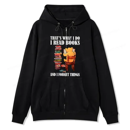 Pagewings That's What I Do I Read Books Unisex Fleece Zip Up Hoodie