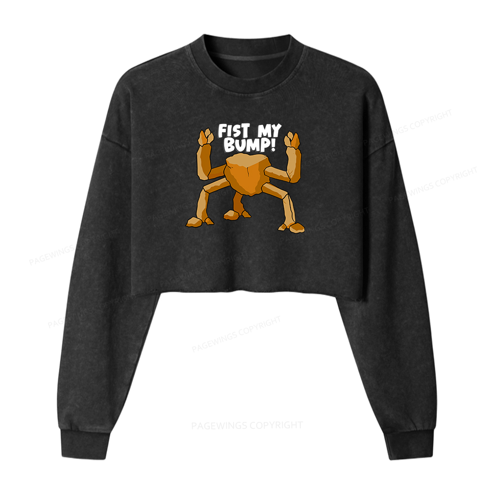 Pagewings Sci-Fi Novel Lover Washed Crop Sweatshirt